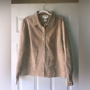 Bagatelle beige suede jacket top size XL